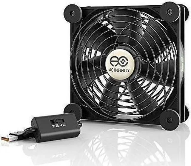 Alt view image 11 of 20 - AC Infinity MULTIFAN S3, Quiet 120mm USB Fan for Receiver DVR Playstation Xbox Computer Cabinet Cooling