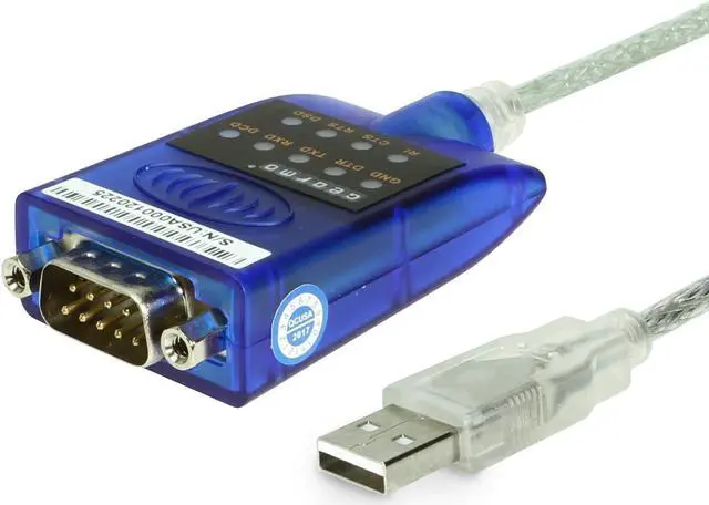 Main image of Gearmo 16in. USB 2.0 to RS-232 Serial Converter w/ LED Indicators & FTDI