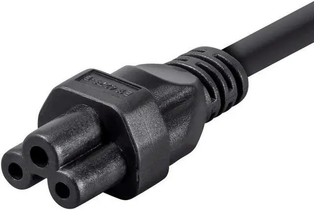 Alt view image 6 of 19 - Monoprice Power Cord - 6 Feet - Black | NEMA 5-15P to IEC 60320 C5, 18AWG, 10A/1250W, 3-Prong
