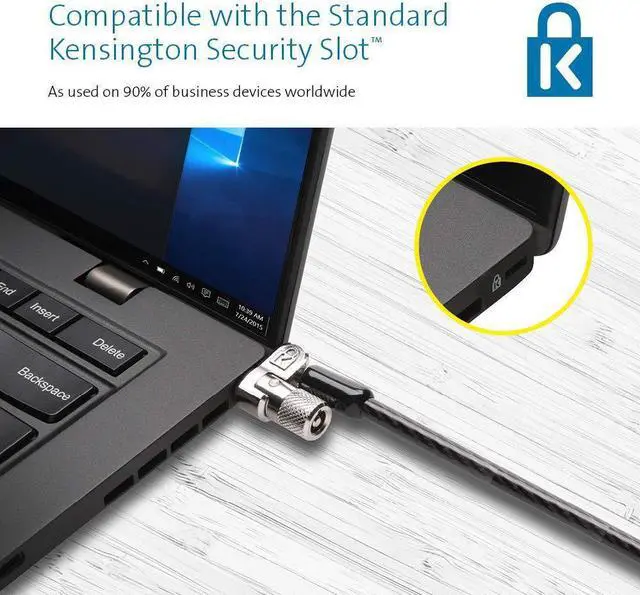 Alt view image 7 of 20 - Kensington Microsaver 2.0 Keyed Twin Laptop Lock