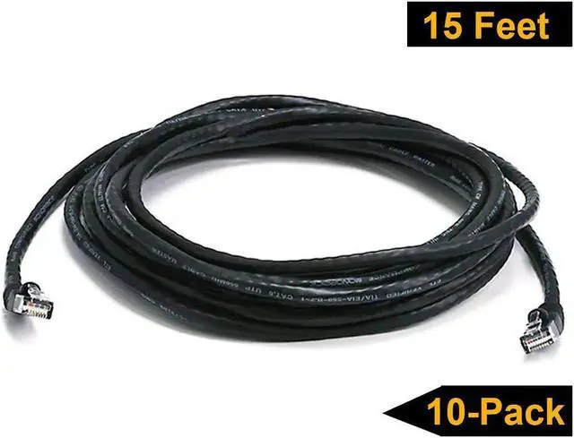 Alt view image 10 of 11 - iMBAPrice 3' Cat5e Network Ethernet Patch Cable, 10 Pack, Black (IMBA-CAT5-03BK-10PK)