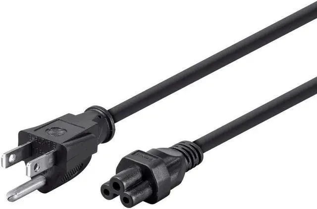 Alt view image 5 of 16 - Monoprice Power Cord - 3 Feet - Black | NEMA 5-15P to IEC 60320 C5, 18AWG, 10A/1250W, 3-Prong