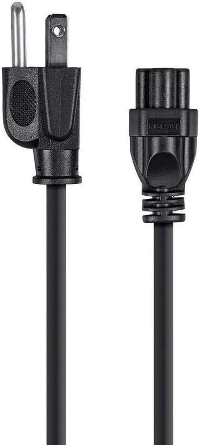 Alt view image 6 of 16 - Monoprice Power Cord - 3 Feet - Black | NEMA 5-15P to IEC 60320 C5, 18AWG, 10A/1250W, 3-Prong