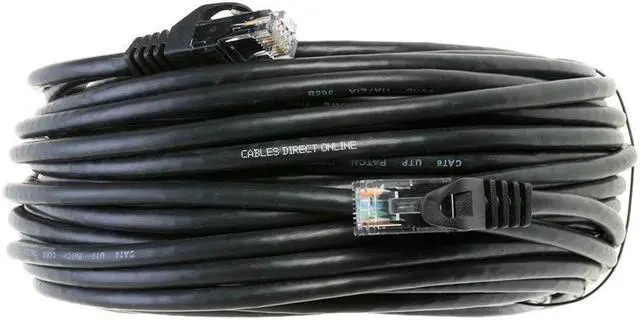 Alt view image 2 of 7 - Cables Direct Online Cat5e 100FT Ethernet Cable  RJ45 Networking for Xbox, PC, PS4, Modem, Router  Black