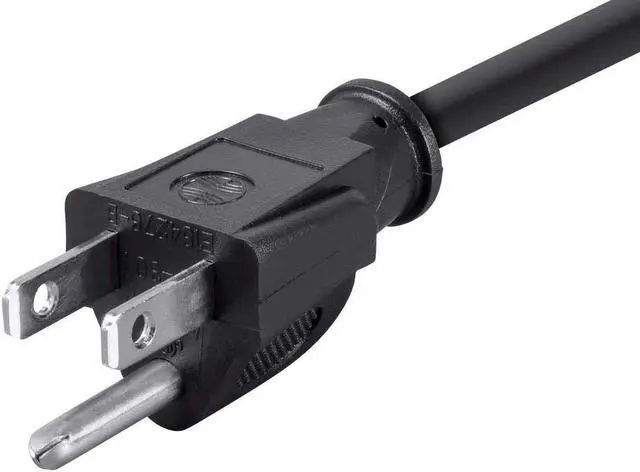 Alt view image 8 of 16 - Monoprice Power Cord - 3 Feet - Black | NEMA 5-15P to IEC 60320 C5, 18AWG, 10A/1250W, 3-Prong