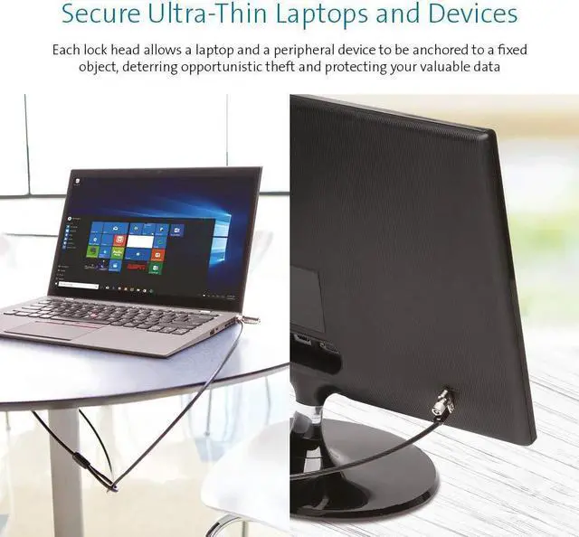 Alt view image 8 of 20 - Kensington Microsaver 2.0 Keyed Twin Laptop Lock