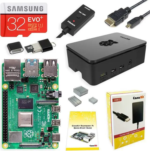 Alt view image 2 of 2 - canakit raspberry pi 4 4gb starter kit  4gb ram