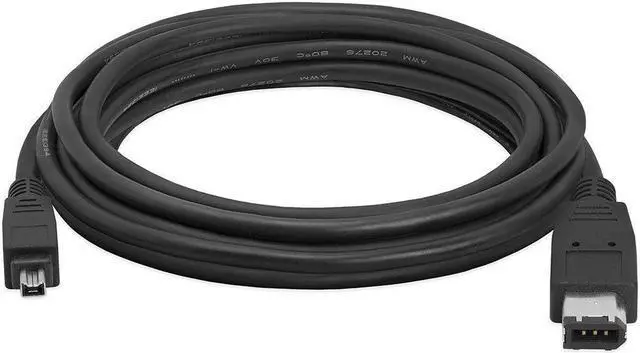 Alt view image 9 of 16 - Cmple - IEEE-1394 FireWire iLink DV Cable 6P-4P M/M -10ft (BLACK)