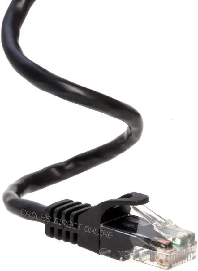 Main image of Cables Direct Online 50ft Cat5e Ethernet Patch Cable, RJ45 Connectors, Black