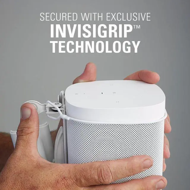 Alt view image 8 of 13 - Sanus Wireless Speaker Swivel and Tilt Wall Mounts for Sonos ONE, PLAY:1, and PLAY:3 - Pair (White)