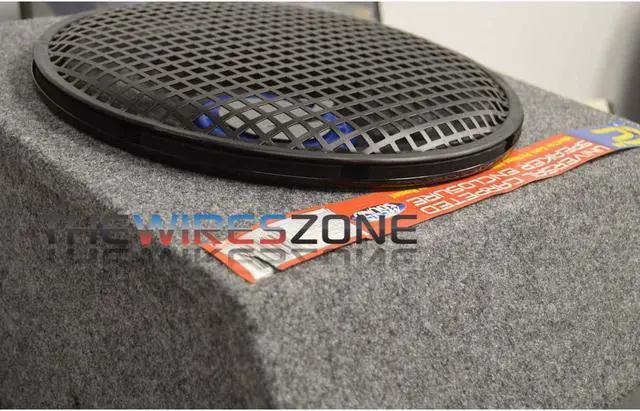 Alt view image 11 of 12 - 12" Steel Speaker/Subwoofer Woofer Waffle Mesh Grille w/ Clips & Screws (pair)