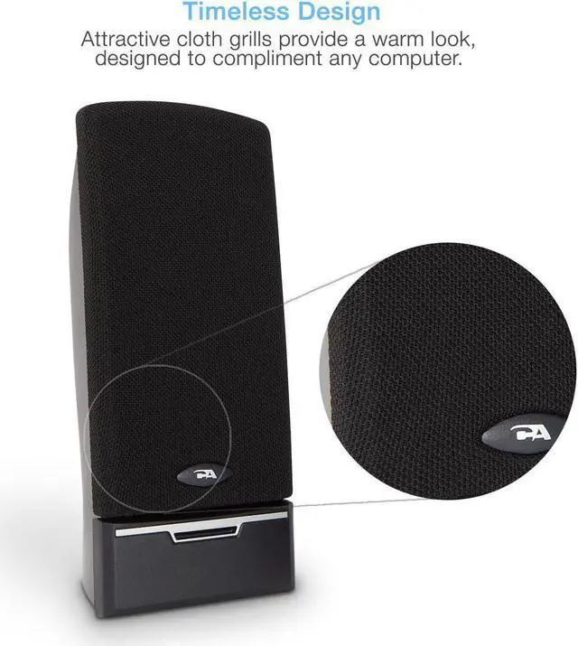 Alt view image 6 of 19 - Cyber Acoustics CA-2014 multimedia desktop computer speakers - NEW