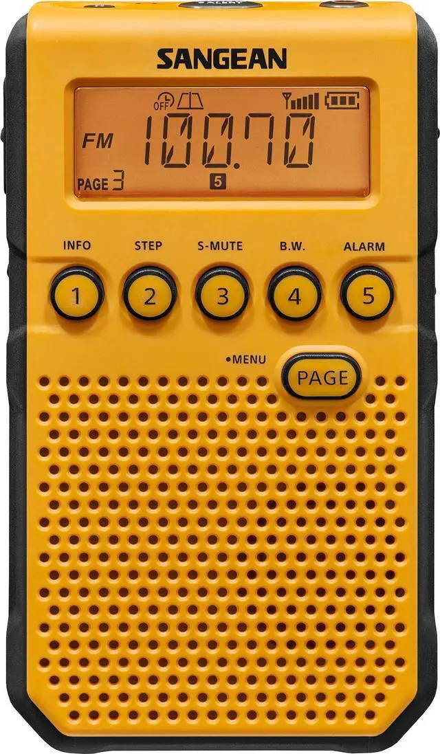 Alt view image 4 of 14 - Sangean - DT-800YL - Sangean DT-800YL Weather & Alert Radio - with Weather Disaster, Child Abduction Emergency (Amber