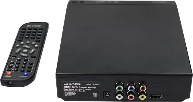 Alt view image 10 of 17 - CRAIG CVD401A Compact HDMI DVD Player with Remote in Black