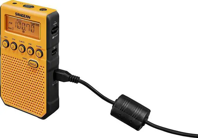 Alt view image 7 of 14 - Sangean - DT-800YL - Sangean DT-800YL Weather & Alert Radio - with Weather Disaster, Child Abduction Emergency (Amber