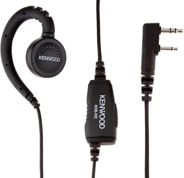 Alt view image 3 of 4 - Ear Loop Earpiece,Plstc/Metal,38inL Cord KENWOOD KHS-31C
