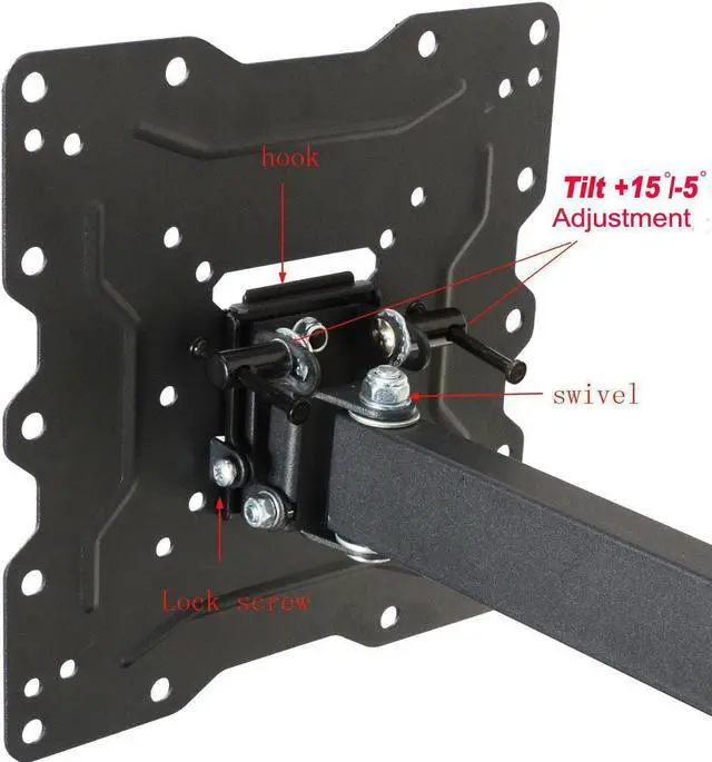Alt view image 6 of 11 - VideoSecu ML531BE TV Wall Mount for most 22-55 LED LCD Plasma Flat Screen Monitor up to 88 lb VESA 400x400 with Full Motion Swivel Articulating 20 in Extension Arm, HDMI Cable & Bubble Level WP5