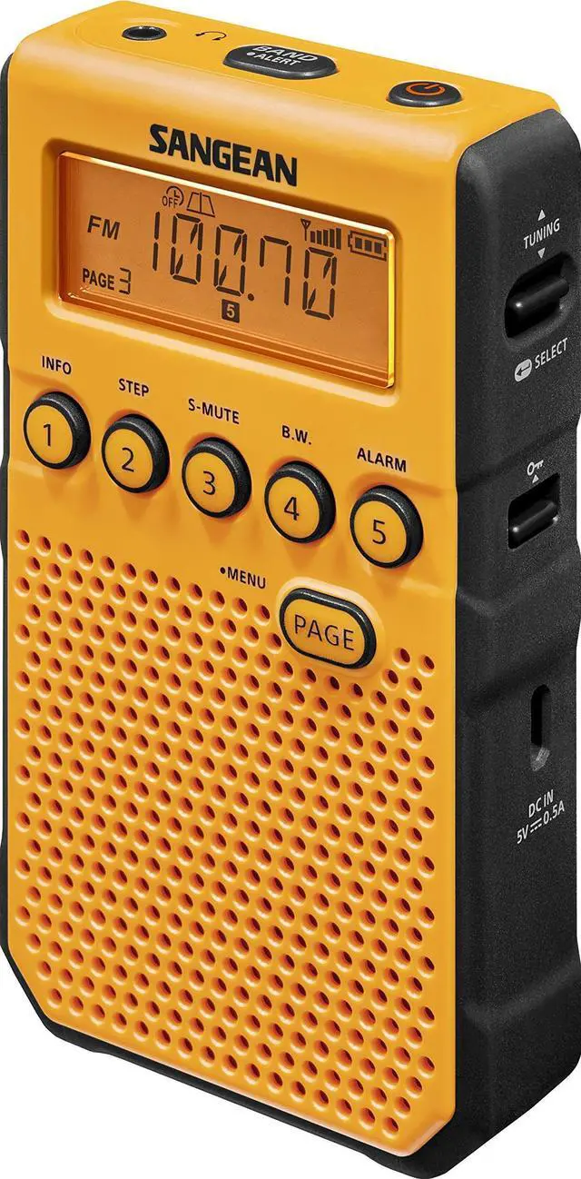 Alt view image 6 of 14 - Sangean - DT-800YL - Sangean DT-800YL Weather & Alert Radio - with Weather Disaster, Child Abduction Emergency (Amber