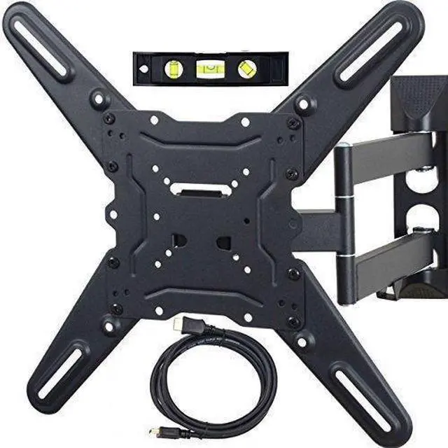Alt view image 4 of 11 - VideoSecu ML531BE TV Wall Mount for most 22-55 LED LCD Plasma Flat Screen Monitor up to 88 lb VESA 400x400 with Full Motion Swivel Articulating 20 in Extension Arm, HDMI Cable & Bubble Level WP5
