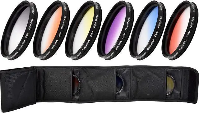 Alt view image 6 of 11 - Vivitar 77mm Graduated Color Multicoated Filter Set #VIV-FKGR6-77