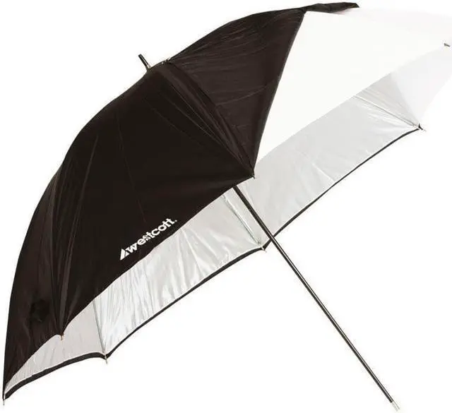 Alt view image 4 of 20 - Westcott 32in. White Satin Umbrella With Removable Black Cover