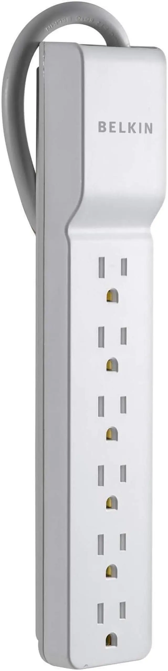 Alt view image 2 of 2 - Belkin 6-Outlet Home/Office Power Strip Surge Protector (4 Feet)
