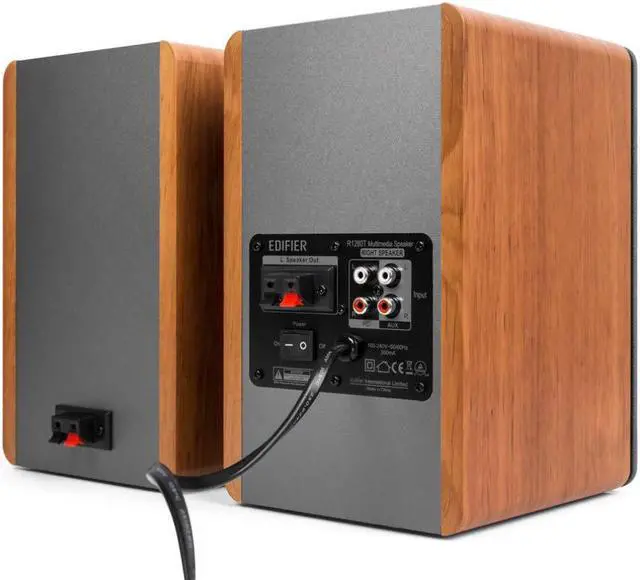 Alt view image 9 of 20 - Edifier R1280T Powered Bookshelf Speakers - 2.0 Active Near Field Monitor - Studio Monitor Speakers - Wooden Enclosure - 42 Watts RMS