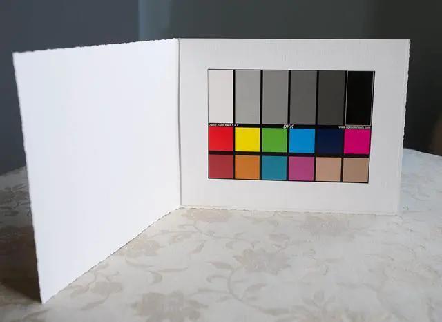 Alt view image 5 of 9 - dgk color tools dkk 5" x 7" set of 2 white balance and color calibration charts with 12% and 18% gray  includes frame stand and user guide