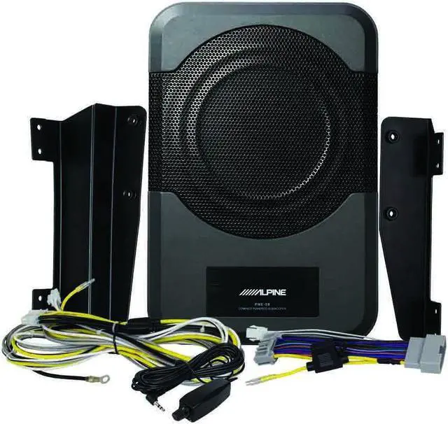 Alt view image 6 of 15 - Alpine Restyle 8" Amplified Subwoofer (PWE-S8-WRA) Custom Fit for 2011-Up Jeep Wrangler (4 door) - Under Seat Plug and Play 120 Watt Amplified Subwoofer