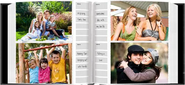 Alt view image 3 of 6 - pioneer photo albums ev-246chlk/h 200-pocket chalkboard printed happiness theme photo album for 4 by 6-inch prints