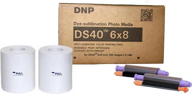 Alt view image 2 of 4 - DNP DS40 6x8 inch Dyesub Printer Paper 400 Glossy Prints