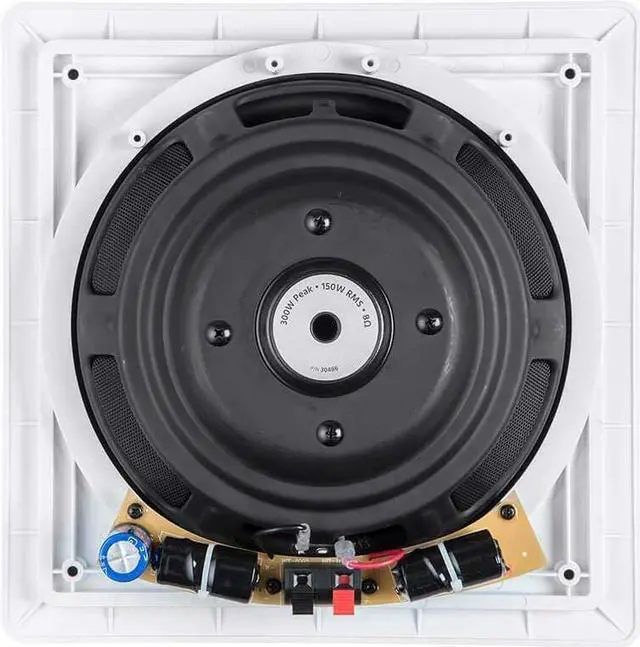 Alt view image 6 of 20 - Monoprice Fiber In-Wall Speaker - 10 Inch (Each) 300W Subwoofer, Easy Installation And Paintable Grill - Caliber Series