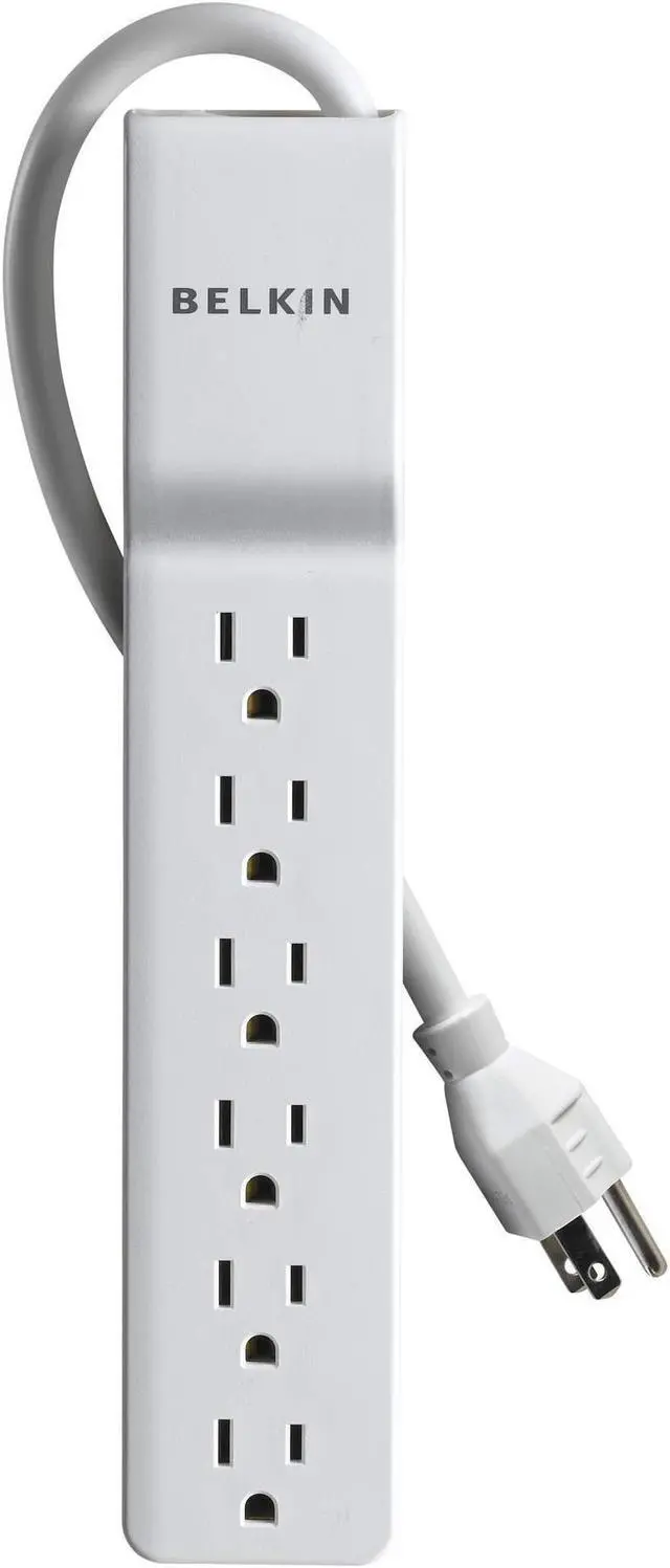 Main image of Belkin 6-Outlet Home/Office Power Strip Surge Protector (4 Feet)