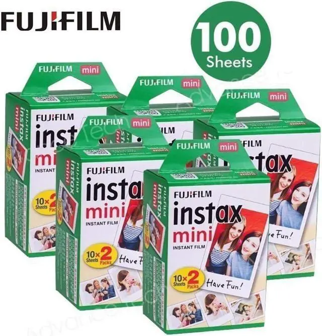 Alt view image 3 of 10 - Fujifilm Instax Mini 100 Film for Fuji 7s 8 25 50s 90 300 Instant Camera, Share SP-1 White,pack of 5