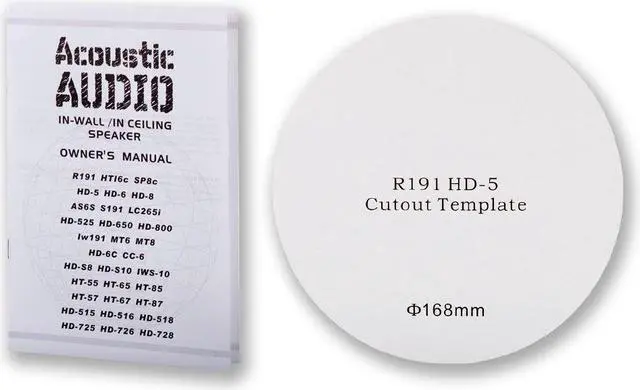 Alt view image 3 of 8 - Acoustic Audio R191 In Ceiling / In Wall 5 Speaker Set 2 Way Home Theater Flush Mount