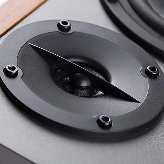 Alt view image 11 of 20 - Edifier R1280T Powered Bookshelf Speakers - 2.0 Active Near Field Monitor - Studio Monitor Speakers - Wooden Enclosure - 42 Watts RMS