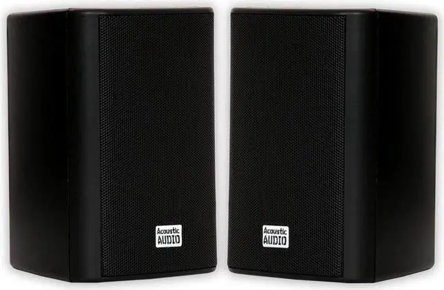 Alt view image 8 of 13 - Acoustic Audio by Goldwood AA351B 2 Way High Performance Indoor Outdoor 500W Speakers with Powerful Bass (1 Pair, Black)