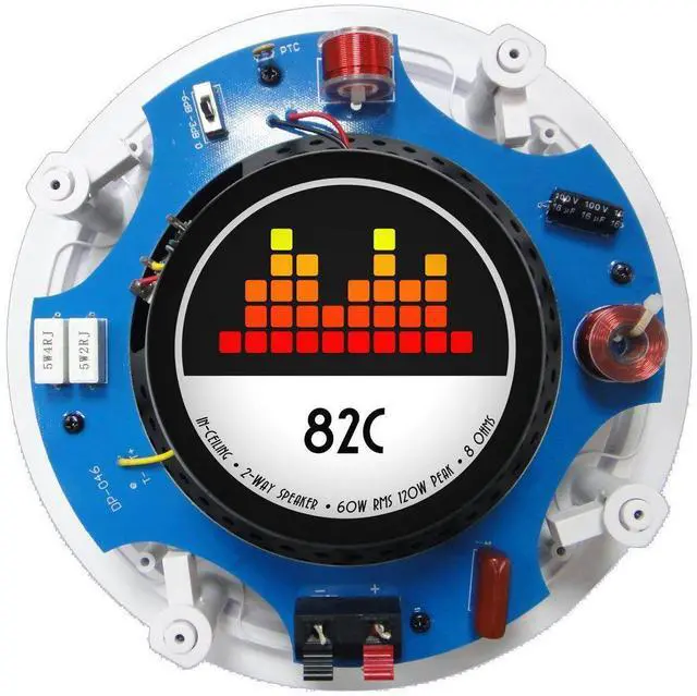 Alt view image 11 of 15 - 82C Silver Ticket 8" 120-Watt 2-Way In-Ceiling Speaker with Pivoting Tweeter (1 Speaker, White)