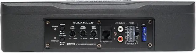 Alt view image 12 of 18 - rockville ss8p 400w 8" cast aluminum slim underseat active powered car/truck subwoofer sub