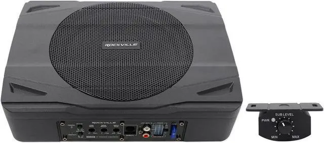 Alt view image 9 of 18 - rockville ss8p 400w 8" cast aluminum slim underseat active powered car/truck subwoofer sub