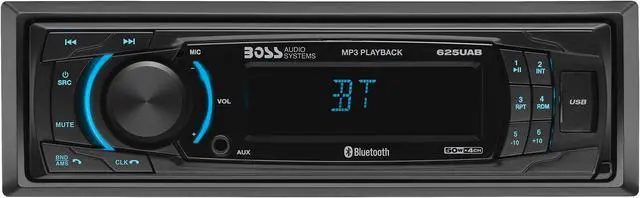 Alt view image 2 of 9 - boss audio systems 625uab multimedia car stereo  bluetooth audio and hands free calling, single din, mp3 player, no cd/dvd player, usb port, aux input, am/fm radio receiver