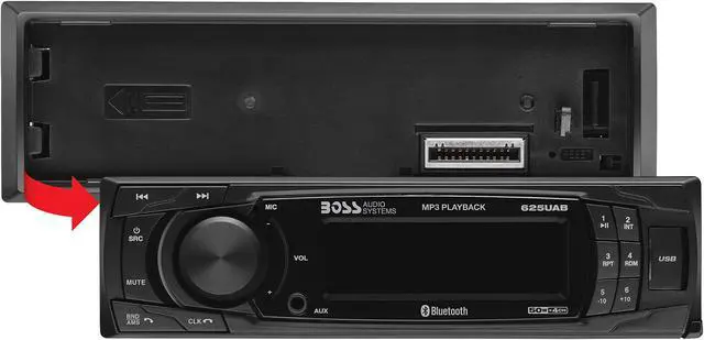 Alt view image 3 of 9 - boss audio systems 625uab multimedia car stereo  bluetooth audio and hands free calling, single din, mp3 player, no cd/dvd player, usb port, aux input, am/fm radio receiver