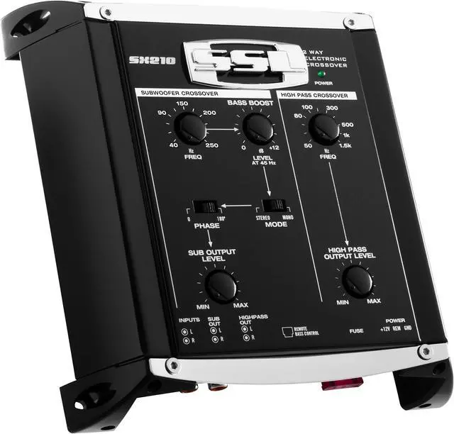 Alt view image 6 of 9 - Sound Storm SX210 2 way Car Electronic Crossover with Remote Subwoofer Control