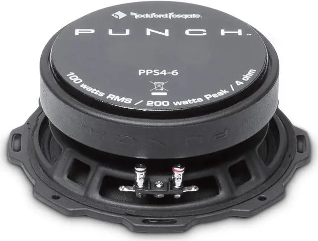 Alt view image 9 of 20 - Rockford Fosgate PPS4-6 6.5" 200W 4-Ohm Impedance Mid-Range Car Speaker (Single)