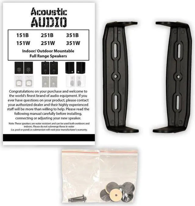 Alt view image 11 of 13 - Acoustic Audio by Goldwood AA351B 2 Way High Performance Indoor Outdoor 500W Speakers with Powerful Bass (1 Pair, Black)