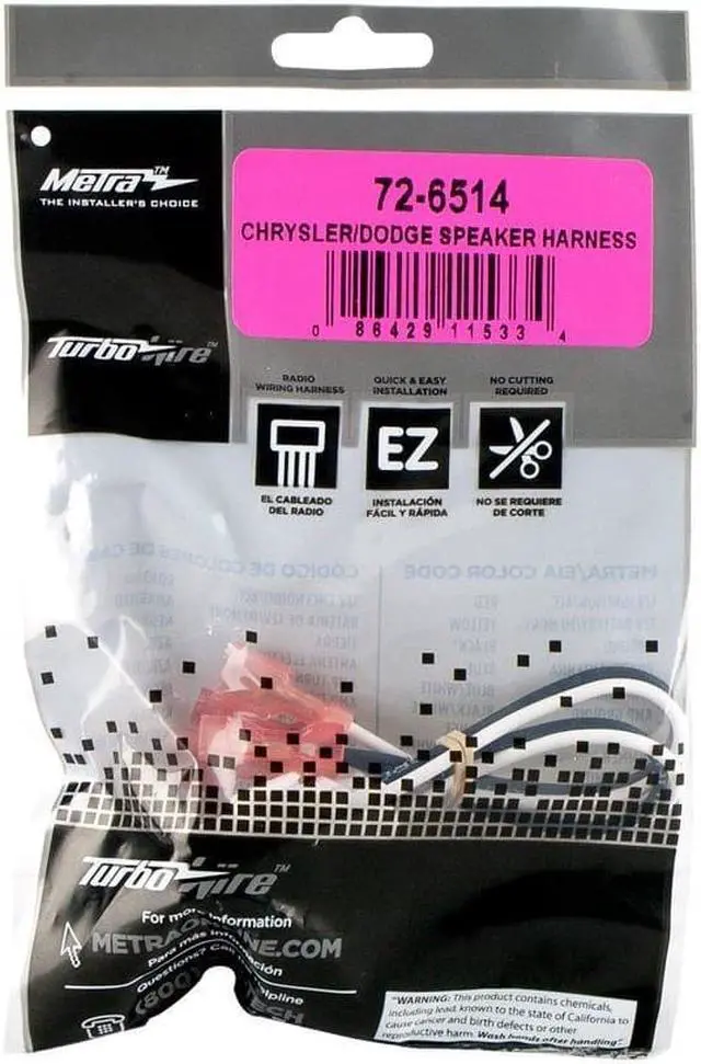 Alt view image 10 of 20 - Metra 72-6514 Speaker Harnesses for Chrysler/Dodge