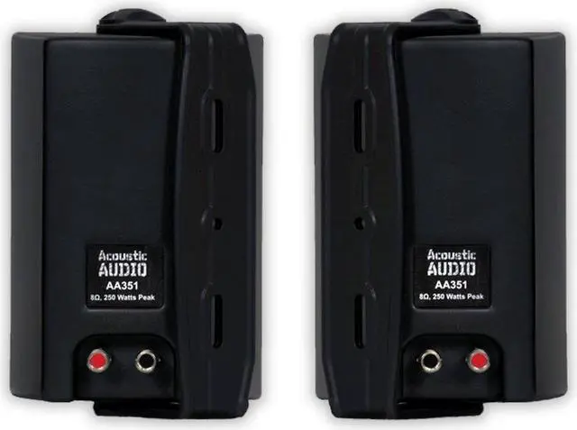 Alt view image 10 of 13 - Acoustic Audio by Goldwood AA351B 2 Way High Performance Indoor Outdoor 500W Speakers with Powerful Bass (1 Pair, Black)