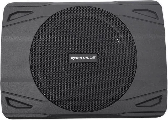 Alt view image 10 of 18 - rockville ss8p 400w 8" cast aluminum slim underseat active powered car/truck subwoofer sub