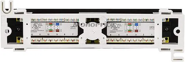 Alt view image 6 of 20 - Monoprice 12-port Vertical Cat6 Mini Patch Panel With Screws, UL Listed, 110 Type (568A/B Compatible)