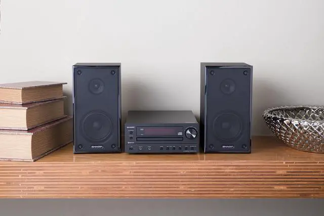 Alt view image 3 of 14 - Sharp XLHF102B HI Fi Component MicroSystem with Bluetooth